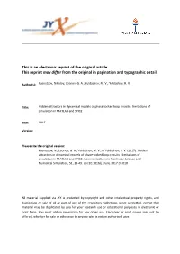 This Is an Electronic Reprint of the Original Article. This Reprint May Differ from the Original in Pagination and Typographic Detail