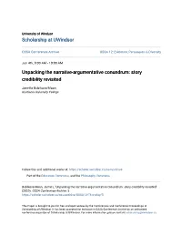 Unpacking the Narrative-Argumentative Conundrum: Story Credibility Revisited