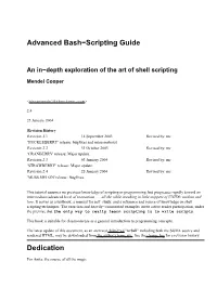 Advanced Bash-Scripting Guide