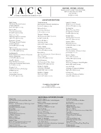 Editorial Advisory Board Editor: Peter J. Stang