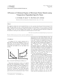 Efficiency of Atkinson Engine at Maximum Power Density Using Temperature Dependent Specific Heats