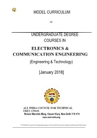 ELECTRONICS & COMMUNICATION ENGINEERING [January 2018]