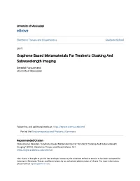 Graphene Based Metamaterials for Terahertz Cloaking and Subwavelength Imaging