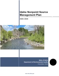 Idaho Nonpoint Source Management Plan