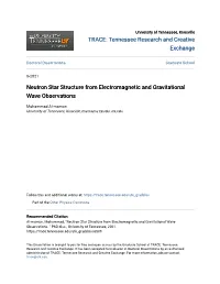 Neutron Star Structure from Electromagnetic and Gravitational Wave Observations