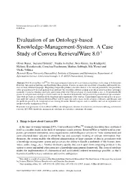 Evaluation of an Ontology-Based Knowledge-Management-System