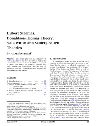 Hilbert Schemes, Donaldson-Thomas Theory, Vafa-Witten and Seiberg Witten Theories by Artan Sheshmani*