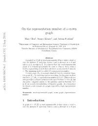 On the Representation Number of a Crown Graph Arxiv:1609.00674V1