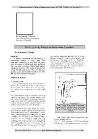 TE-N2 Laser by Using Low Inductance Capacitor
