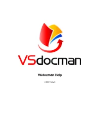 Vsdocman Help In