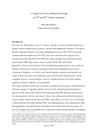 A Long-Term View on Business Groups in 19 and 20 Century