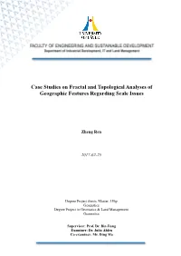 Case Studies on Fractal and Topological Analyses of Geographic Features Regarding Scale Issues