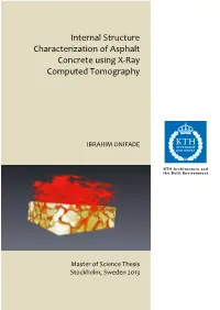 Internal Struct Characterization of Asph Concrete Using X Computed