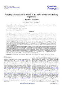 Pulsating Low-Mass White Dwarfs in the Frame of New Evolutionary Sequences I