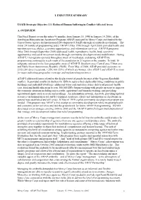 Reduced Human Suffering in Conflict-Affected Areas A