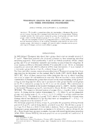 Thompson Groups for Systems of Groups, and Their Finiteness Properties