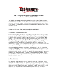 Why Your Scope Needs a Professional Installation