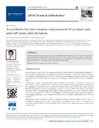 An Archwire for Non-Invasive Improvement of Occlusal Cant And