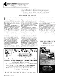 Dick Sisto's Interpretation of "Everytime We Say Goodbye."