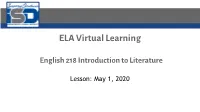 ELA Virtual Learning Month 00, 2020