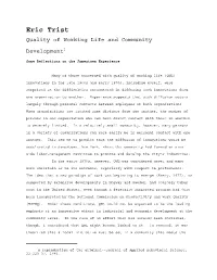 Eric Trist Quality of Working Life and Community Development1