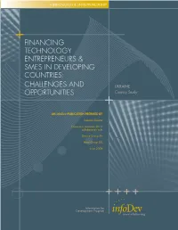 Financing Technology Entrepreneurs & Smes in Developing Countries: Challenges and Opportunities