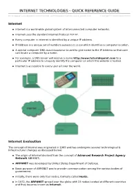 Internet Technologies