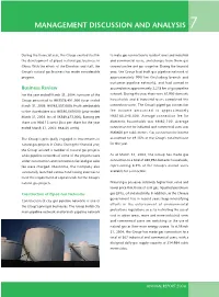 Management Discussion and Analysis 7