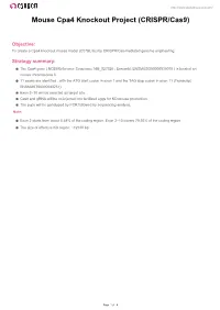 Mouse Cpa4 Knockout Project (CRISPR/Cas9)