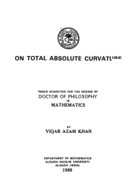 On Total Absolute Curvatu°