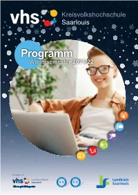 Programm Wintersemester 2021/22