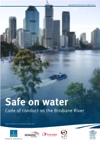 Safe on Water Code of Conduct on the Brisbane River