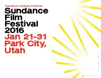 Sundance Institute Presents Institute Sundance U.S