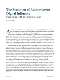 The Evolution of Authoritarian Digital Influence Grappling with the New Normal