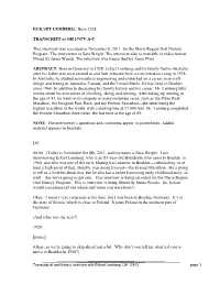 ECKART LEMBERG. Born 1928. TRANSCRIPT of OH 1747V A-C