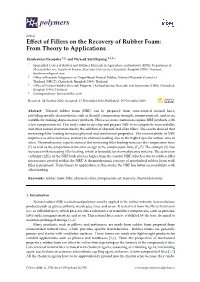 Effect of Fillers on the Recovery of Rubber Foam