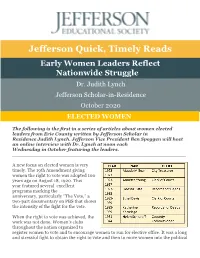 Jefferson Quick, Timely Reads