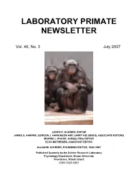 Laboratory Primate Newsletter