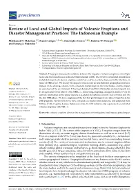 Review of Local and Global Impacts of Volcanic Eruptions and Disaster Management Practices: the Indonesian Example