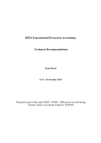 SEEA Experimental Ecosystem Accounting: Technical
