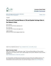 The Use and Potential Misuse of 3D and Spatial Heritage Data in Our Nation’S Parks