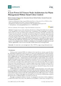 A Low Power Iot Sensor Node Architecture for Waste Management Within Smart Cities Context