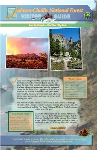 Almon-Challis National Forest S VISITOR GUIDE Lose the Crowds — Find Your Way Back