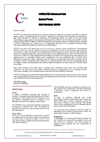CREATE Newsletter Issue 4, September 2009