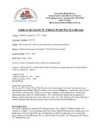 Guide to the Fayette W. Clifford World War II Collection
