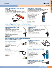 Instant on Trigger Start Torches – Professional Series Cutting