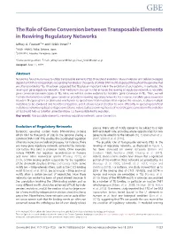 The Role of Gene Conversion Between Transposable Elements in Rewiring Regulatory Networks
