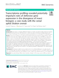 Transcriptome Profiling Revealed Potentially