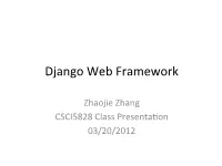 Django Web Framework