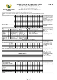 External Company Requiring Registration Form 20